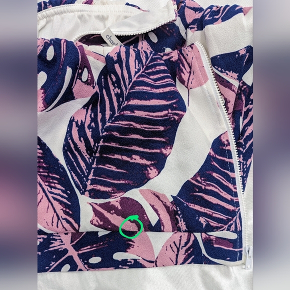 Charlotte Russe Women's M-XL Tropical Pink & Blue Off the Shoulder Cropped Top - Picture 8 of 9